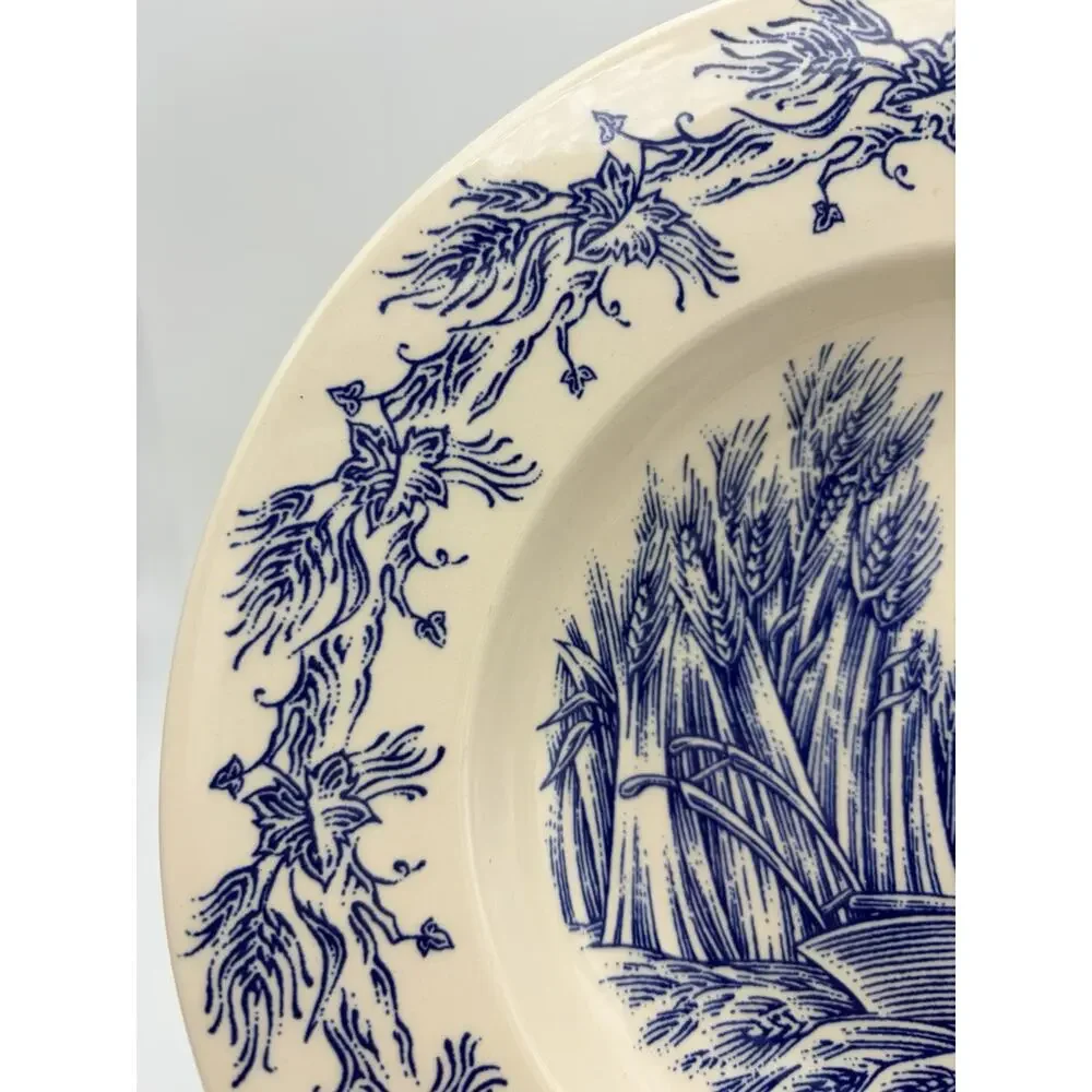 One WILLIAMS SONOMA Blue Harvest Rimmed Bowls England EUC